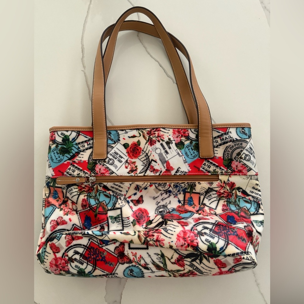 Giani Bernini Postcard Medium Tote Multi Color - NWOT - Picture 2 of 6